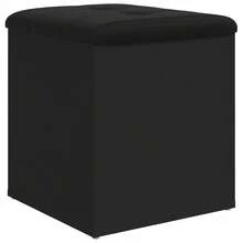 vidaXL Sitzbank Mit Stauraum Schwarz 42x42x45 Cm Holzwerkstoff, Schuhbank, Flurbank, Dielenbank, Bank, Aufbewahrungsbank, Flurbank Mit Stauraum - Black - View 8