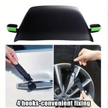 Parasol para coche, protección para todo tipo de clima, franja reflectante naranja de advertencia nocturna, cobertura completa, bloqueo de calor, plegable, adecuado para sedán/SUV, privacidad y protección del interior, duradero, accesorio esencial para el coche - Multicolor - Ver 11
