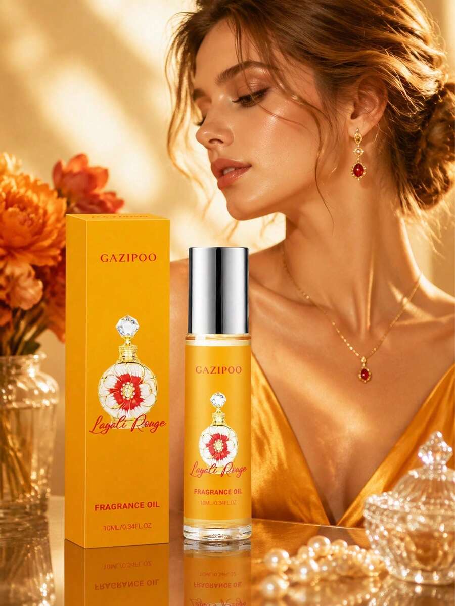 Ball Perfume Oil Layali Rouge | 東方辛辣果香花香調,無酒精持久費洛蒙香氛油,便攜口袋香水,適合女性日常約會辦公,10ML/0.34FL. OZ - 東方花香調 - 查看 1