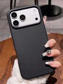 Luxury Liquid Silicone Case Soft Protection For IPhone17 16 15 14 13 12 11 17Pro Max 16Pro Max14 15 16 Plus Mini Protective Phone Accessories - Black - View 3