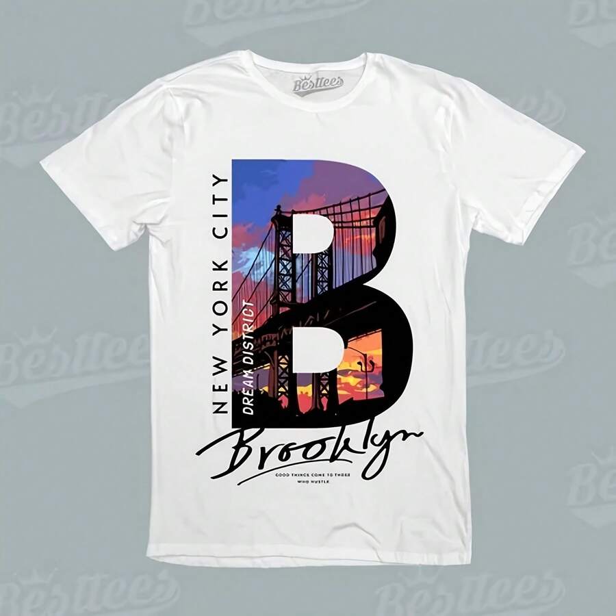 KIDSMENWOMEN New York City Brooklyn Big Apple Popular Destination T-Shirt - 款式 - 查看 1