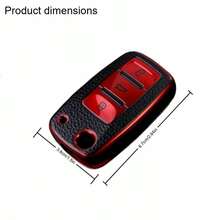TRTY Folding Key Cover Fashionable And Durable Protective Key Case, Premium Soft TPU 361° Full Protection, Compatible With Volkswagen Jetta Beetle Tiguan Passat Golf MK6 Polo 3-Button, Ideal Holiday And Birthday Gift - Beetle Key Cover - View 3