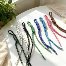 10/20pcs Y2K Multicolor Nylon Rope DIY Handmade Weaving Set, Sturdy Lightweight Durable Phone Lanyard, Keychain And Backpack Decoration Materials, Handmade Craft Accessories, Wedding Favor Gift, Summer Beach Charm Hollow Out Clogs Accessories - Color Mixing - View 2