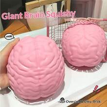 Aesthetic.Oversized 大腦捏捏樂，柔軟慢回彈麵粉填充紓壓玩具，趣味壓力釋放玩具，適合日常放鬆 - 彩色 - 查看 3