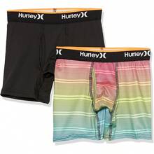 Hurley Boys Classic Boxer Briefs (2-Pack)-Discontinued - Multi/Black - View 1