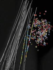 Twisted Beading Needle, Ultra-Fine Large Eye Needle, Bead Threading Tool, Jewelry Making / Handmade DIY Beading Accessories 0.15/0.2/0.3/0.4/0.5/0.6/0.7mm - View 1