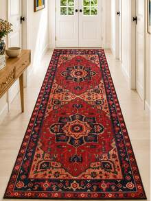 Chilai Home Boho Rug, Runner Rug, Washable Floor Mat for Home Decor, Livingroom rug, Non-Slip Kitchen Runner Rug, Made in Turkiye 80x200 cm, 80x300 cm,100x200 cm, 120x180 cm - 寶藍色 - 查看 3