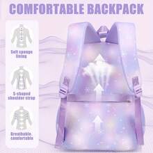 Juego de 3 piezas de mochila con estampado de copos de nieve de diamante, mochila de estudiante de gran capacidad y ligera, con múltiples compartimentos para un almacenamiento fácil, correas de hombro ajustables, cierre con cremallera, adecuada para la escuela, el transporte, los viajes, las salidas, regalo de vuelta a la escuela - conjunto de tres piezas - Ver 9