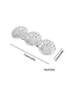 1 pieza Pinza para el cabello de aleación con concha, adecuada para uso diario - Multicolor - Ver 2