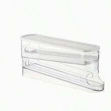 1pc Automatic Double-Layer Egg Rack, Hinge Sliding Design Holds 12-14 Eggs, Fresh Storage Organizer, Plastic, Refrigerator And Kitchen Storage Accessories, Egg Rack, Double-Layer Egg Storage, Refrigerator Egg Organizer, Sliding Egg Rack - Multicolor - View 9