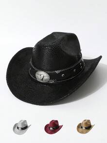 1pc Women's High-Quality Faux Crocodile Embossed Cowhide Leather Band Hat, European & American Style Western Cowboy Hat, Fashionable Minimalist Versatile Jazz Hat, Suitable For Daily Wear, Party, Western Themed Events, Gatherings, Cosplay, Graduation Ceremony, Masquerade Ball, Holiday, Birthday Celebration, Concert - Top Hat - View 6