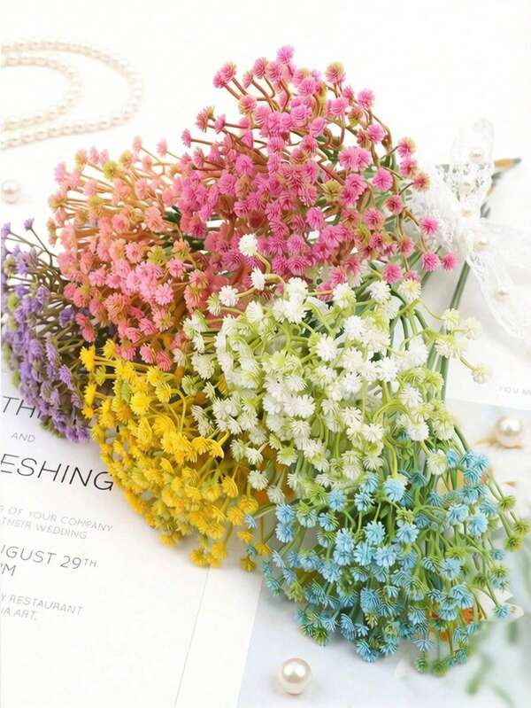 60/36/18 Pcs/1 Pc - Realistic Touch Artificial Youthful Breathing Flowers - Vibrant Plastic Starry Sky Bouquet, Suitable For Wedding, Home And Office Decor - Antioxidant, Multicolor (Vase Not Included), Wedding Decoration, Realistic Fresh Flowers, Realistic Plastic Flowers, High-Quality Romantic Artificial Flowers, Suitable For Indoor Home Decor, Wedding Centerpiece, Anniversary Celebration, Spring/Summer Season Decor, Suitable For Indoor And Outdoor Use