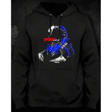 [European Cross-Border Size] Sweatshirt Inspired By The Scorpion Of The Japanese YZF R1 Motorcycle - Black - View 8