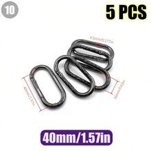 HSDOUBLE 5pcs Oval Metal Spring Hook Keychains, Suitable For Keyring Lanyards, Pet Collar Buckles, Wallet Keyring Replacement Parts - 5pcs - View 23