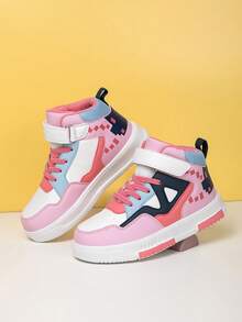 1 Pair Boys'/Girls' Casual Sports Shoes, Lightweight And Comfortable With Light Foot Feel, White And Pink Fashionable Appearance, Ideal For Campus Activities And Weekend Outings, Student Shoes - powder white - View 6