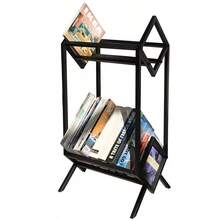Metal Vinyl Record Stand Holds 140-160 LPs Black Storage Organizer&Display Rack - 32*40*79cm - View 3