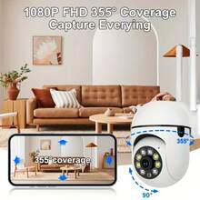 1pc/2pcs/4pcs WiFi Security Camera, Indoor Monitoring Camera, High Definition Camera With 355° View, Two-Way Audio And Night Vision, Remote Control, Suitable For Indoor Use, Can Be Viewed Anytime Anywhere Via App, Ideal Gift For Christmas, Thanksgiving And Other Holidays - Multicolor - View 4