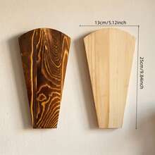 Vase mural en bois, jardinière suspendue de style bohème, convient pour les feuilles d'eucalyptus et la décoration de fleurs séchées, étagère de décoration de maison de style nordique, convient pour le salon et la chambre à coucher - A - Voir 3