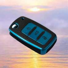 TRTY Folding Key Cover Fashionable And Durable Protective Key Case, Premium Soft TPU 361° Full Protection, Compatible With Volkswagen Jetta Beetle Tiguan Passat Golf MK6 Polo 3-Button, Ideal Holiday And Birthday Gift - Beetle Key Cover - View 16