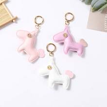 1Pc Cute Horse-Shaped Keychain, Animal Bag Charm, Backpack Ornament, Teacher's Day Thanksgiving Christmas Gift - Multicolor - View 5
