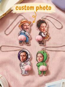 Llavero de foto personalizado, decoración de mochila, accesorio de bolso, llavero de coche, regalo de cumpleaños - Grupo C - Ver 10