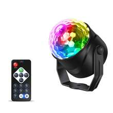 LED派對燈附遙控器-DJ燈光、RGB迪斯可球、聲控閃光燈、7種模式舞台燈,適用於居家舞會、生日派對、卡拉OK、婚禮與夜店 - 彩色 - 查看 11