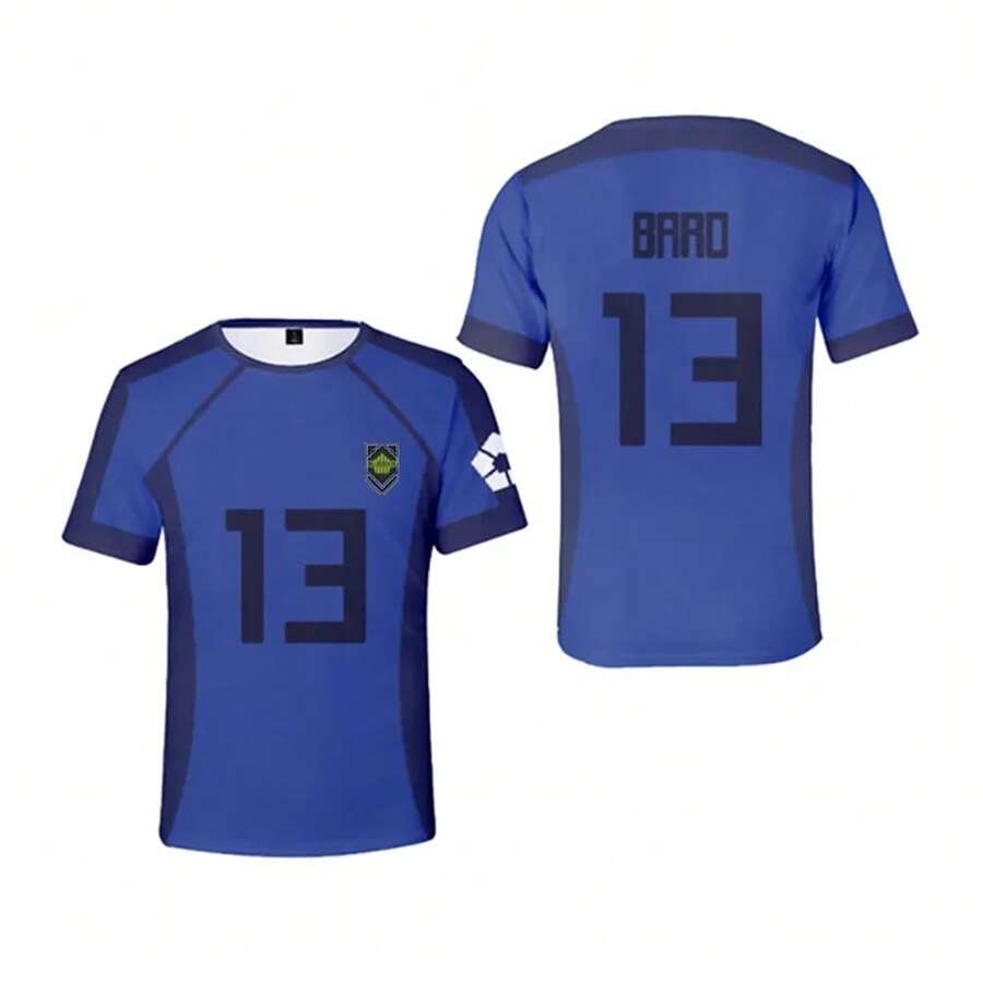 Nagi 3D Printed Anime Blue Lock Soccer Jersey For Men And Women, Short Sleeve, Sporty Style, Y2k, Harajuku, Cosplay. - L50324094651 - 查看 1