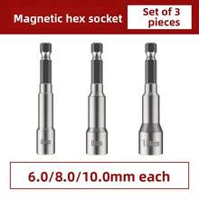 Long Hex Impact Socket Set - Heavy-Duty Extended Impact Sockets Compatible With Electric Impact Wrenches, Power Drills, And Pneumatic Screwdrivers; Designed For Removing Bolts And Nuts. - A - View 16