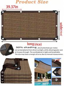 90% UV Protection Outdoor Sun Shade Cloth HDPE Heat Resistant Sunscreen Shade Cover With Reinforced Eyelets Waterproof Mesh Shade Net Suitable For Patio, Deck, Backyard, Gazebo, Greenhouse, Plant, Carport - Multicolor - View 14