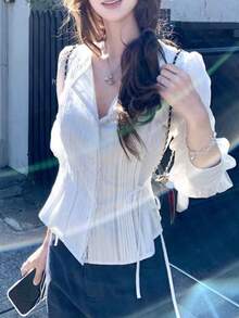 Women Blouses & Shirts - White - View 1