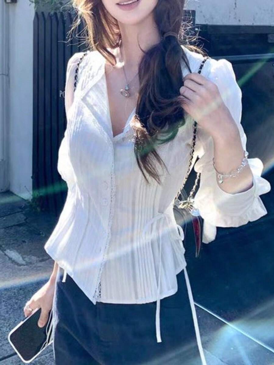 Women Blouses & Shirts - White - View 1