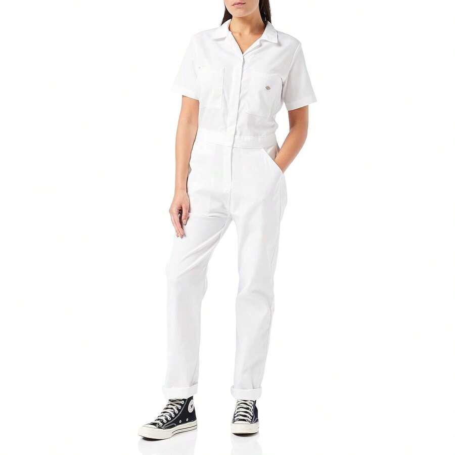Dickies Womens Short Sleeve FLEX Coverall - P Variant 1 - White - View 1