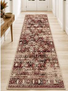 Chilai Home Boho Rug, Runner Rug, Washable Floor Mat for Home Decor, Livingroom rug, Non-Slip Kitchen Runner Rug, Made in Turkiye 80x200 cm, 80x300 cm,100x200 cm, 120x180 cm - 棕色 - 查看 3