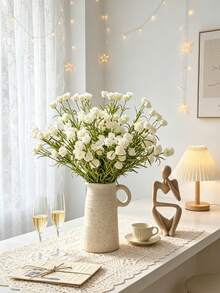 1/3/6pcs Artificial Mini Rose Bouquet, Realistic DIY Foam Flower Decoration, Suitable For Valentine's Day Gift, Wedding Bouquet/Centerpiece, Outdoor Party Backdrop, Indoor/Tabletop, Garden/Potted Plant Decoration, Birthday Graduation Gift, Etc. - White - View 6