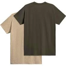 Hurley Men's 2 Pack Cotton Crewneck Short Sleeve T-Shirt - Khaki Heather/Cargo - View 2