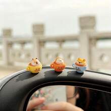5件組創意可愛動物咖啡杯拿鐵藝術車用與桌面裝飾品，DIY車內辦公室書桌電腦螢幕裝飾配件 - 動物咖啡杯 - 查看 5