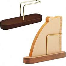 1 pièce Support de filtre à café en bois de noyer naturel, support de filtre à café vintage pour infusion, accessoire de café pratique pour la maison, étagère de rangement de bureau polyvalente, convient pour la cuisine de la maison et les fournitures scolaires - Multicolore - Voir 6