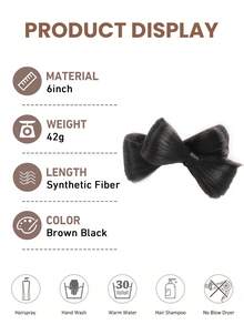 Bridal Wig Bag, Double-Layer Bow Hair Bun, Prefabricated By Makeup Artist, Hair Accessory, Synthetic Wig - Multicolor - View 4