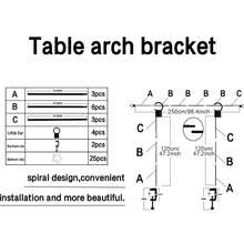 Adjustable Table Stand, Heavy-Duty Iron Structure, Extendable From 80CM To 250CM, For Wedding, Birthday, Halloween, Christmas Decoration, No Electricity Required, Suitable For Party Events, Home Decor, Sturdy Construction, High-Quality Design, Holiday Display, Exclusively For Enthusiasts - Multicolor - View 4