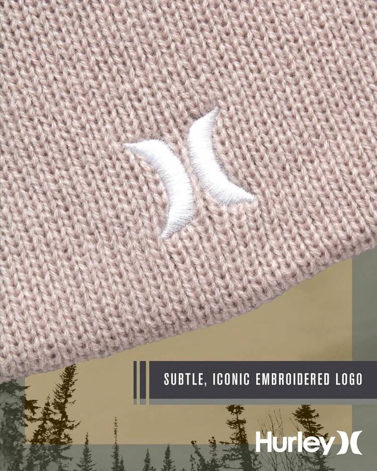 Hurley Men's Winter Hat - Classic Icon Beanie - 小麥 - 查看 4