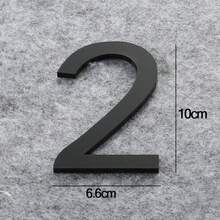 Modern Acrylic Self-Adhesive Door Number Stickers, 0-9 Digits, Strong Adhesive Backing, Waterproof & Weather-Resistant, Black/Gold Outdoor Door Number Sign, Suitable For Residential, Hotel, Garage, Yard, Street, Easy DIY Installation - A - View 7