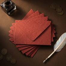 50pcs Vintage Oriental Red Tree Pattern Envelope & Stationery Set - 16.5x11cm Embossed Wedding Invitations, Greeting Cards, Valentine's Day Love Letters, Special Touch, 250g Premium Paper, Compatible With Stamps, Chinese Texture Paper Gift Box - Red Envelope - View 7