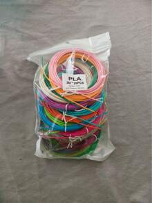 鮮豔色彩3D列印筆附PLA耗材補充包，每色3米PLA樣品包，相容於MYNT3D SCRIB3D DIY藝術手工藝用品，完美禮物，隨機顏色，藝術創作，創意手工，趣味設計，順暢列印（鮮豔色彩，隨機配送） - A - 查看 11