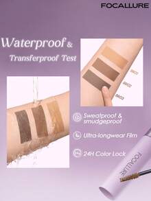 FOCALLURE Gel Alis Tipis dengan Cakupan Penuh, Hasil Akhir Alami, Tidak Menggumpal, Tahan Transfer & Tahan Air, Aplikasi Halus, Tidak Luntur, Formula Cepat Kering, Aplikasi Presisi, Ramah untuk Pemula, Satu Sapuan untuk Alis Tebal, Riasan Sehari-hari - #BR02 Cokelat Karamel - View 6