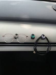 3個/6個裝愛心造型迷你車用掛鉤，高級優雅車內掛鉤，極簡愛心配件，ABS自黏式前置控制台收納掛鉤，卡通便利迷你奢華掛鉤，多功能隱形無痕車用掛鉤 - A - 查看 5