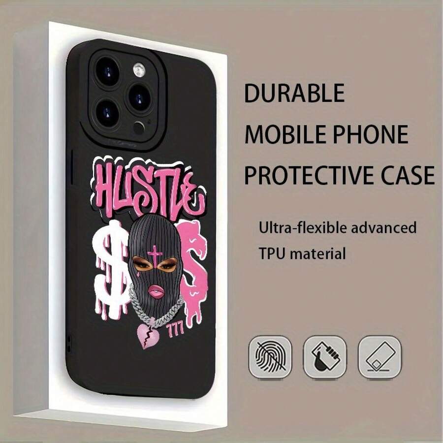 Funda de teléfono simple y reforzada, adecuada para todos los modelos de y . Funda de teléfono: funda protectora minimalista anti-caídas con diseño de chica enmascarada, adecuada para 16E 16PROMAX 16PRO 16PLUS 16 15PROMAX 15PRO 15PLUS 15 14PROMAX 14PRO 14PLUS 14 13PROMAX 13PRO 13 13 12PROMAX 12PRO 12 12 11PROMAX 11PRO 11 X, adecuada como regalo para novio o novia, regalo de cumpleaños. - (Un color) 1 unidad por paquete - Ver 1