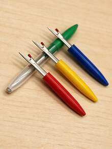4 pièces Découdiseuses colorées, outils de coupe de fil tranchants avec capuchons de pour la couture / le patchwork / la broderie, accessoires portables pour l'artisanat DIY - tire-fil à coudre - Voir 5