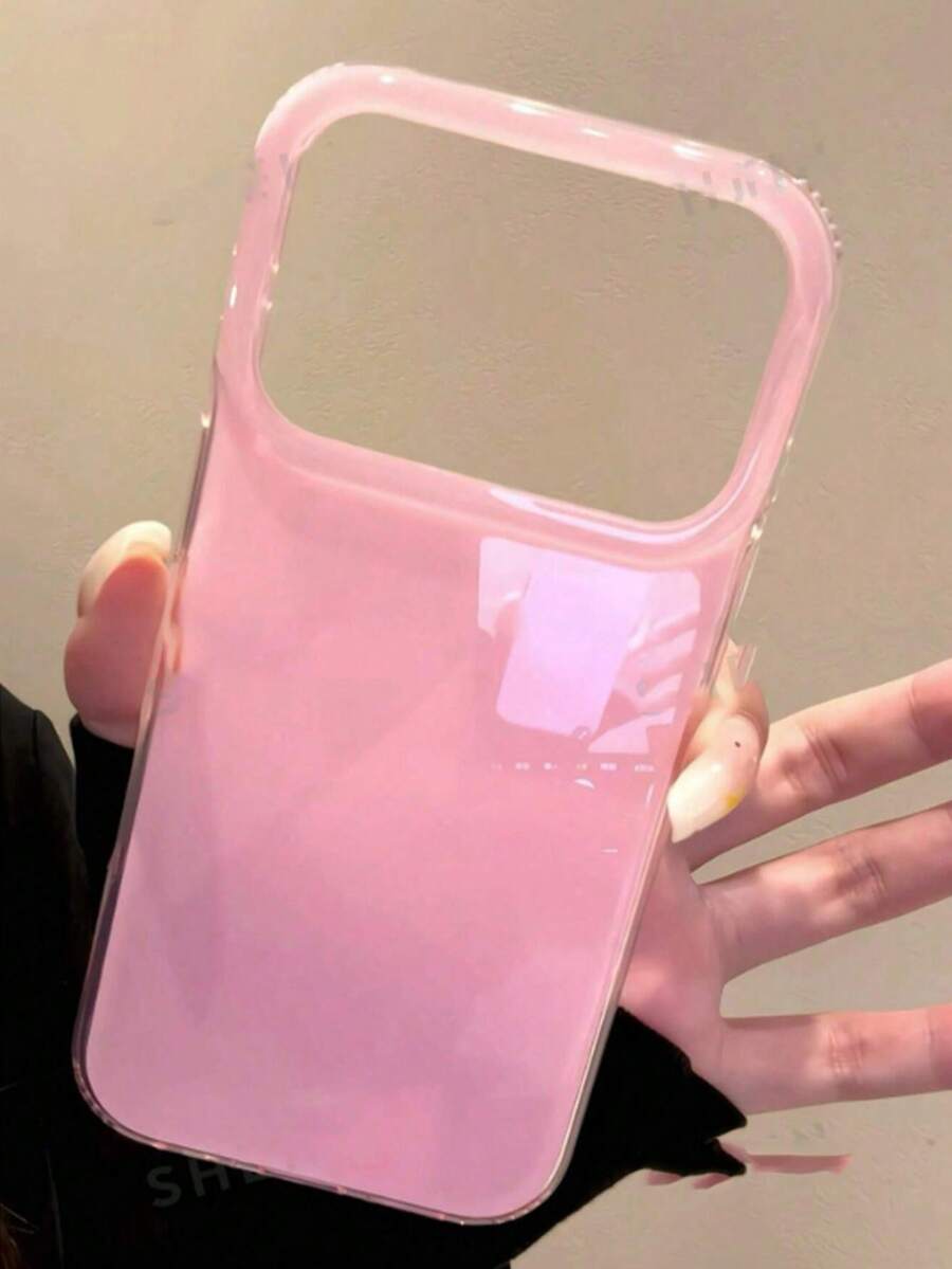 Funda de teléfono de gelatina brillante y linda compatible con iPhone 17ProMax 17Pro 17 17Air 16 15 14 13 12 Pro Max 11 de unicolor a prueba de golpes con cubierta trasera suave - Rosa - Ver 1