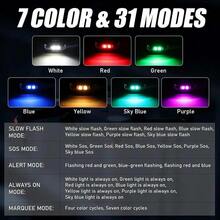 4pc Rechargeable LED Strobe Lights For Car - Black - View 4