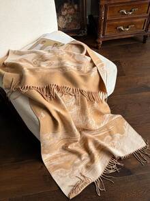 1 Stück Khaki Beige Herbst/Winter Neu Verdickter Warmer Schal Sommer Klimaanlage Schal Cheongsam Cape Hochwertiger Nackenwärmer Geschenk für Senioren - Orange - Übersicht 3